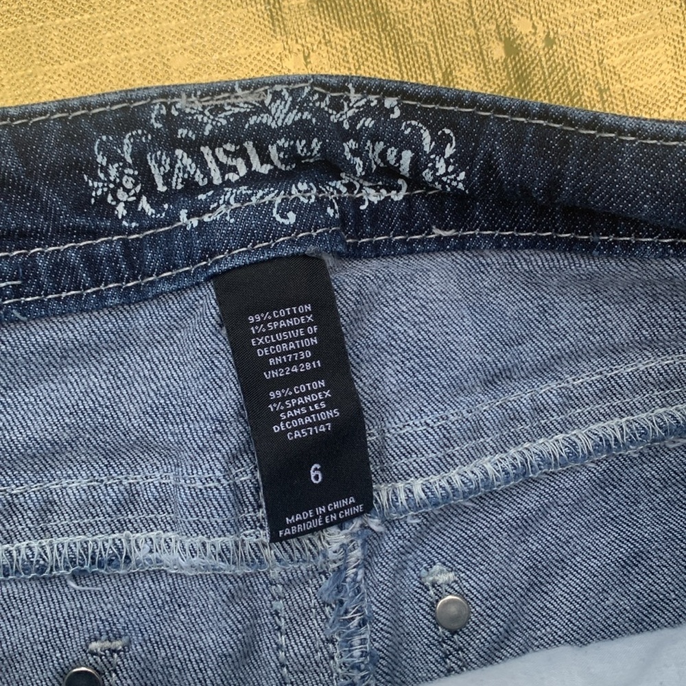 París ley sky blue jeans shorts with bling y2k summer style - Picture 3 of 3